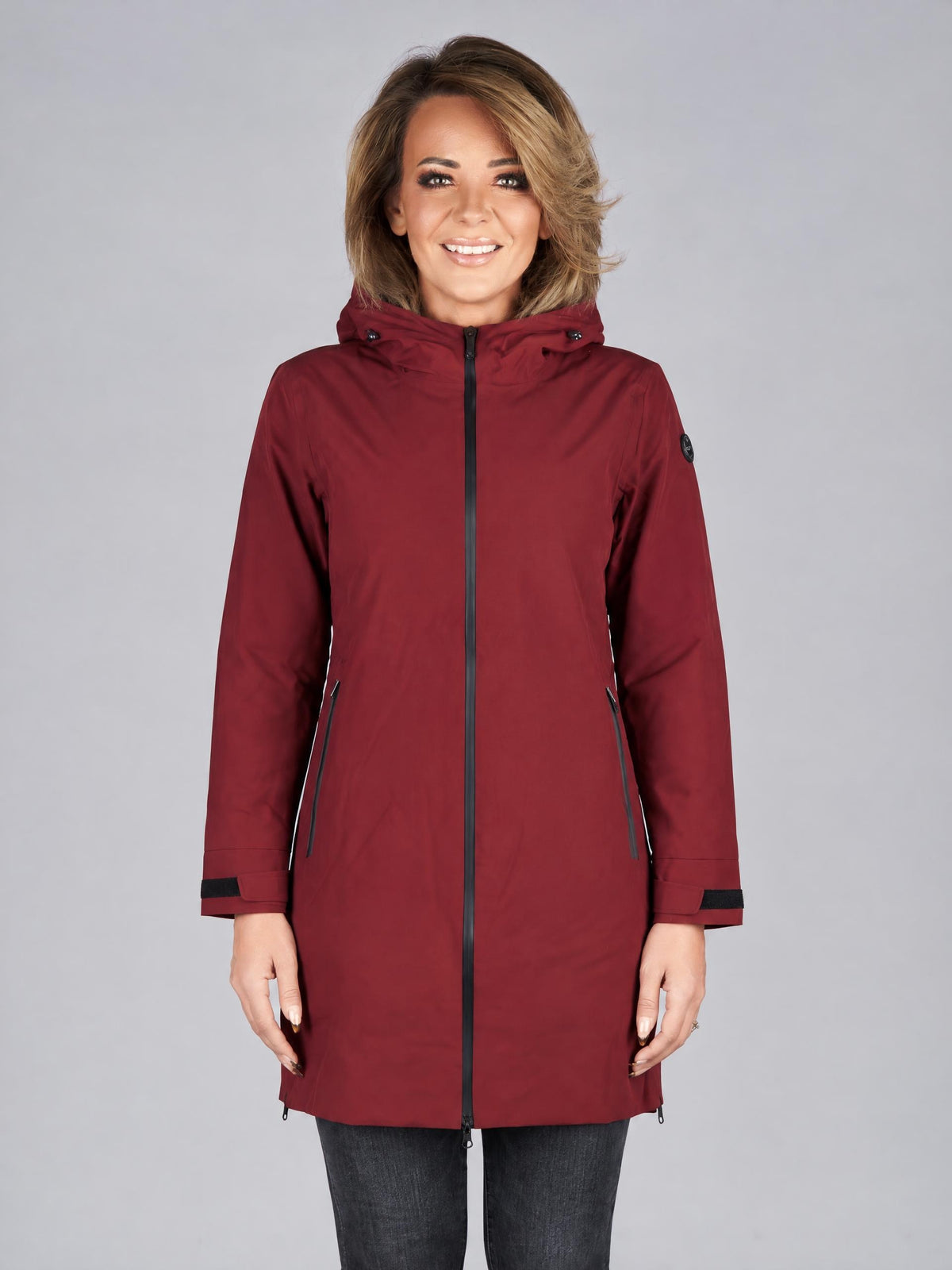Luhta kappa, burgundy – vattenskyddat material - Modevillan