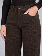 Cambio byxa ornella twisted, leo print – manchestertyg - Modevillan