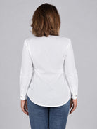 Frank Lyman skjorta, offwhite denim – denimdetaljer - Modevillan
